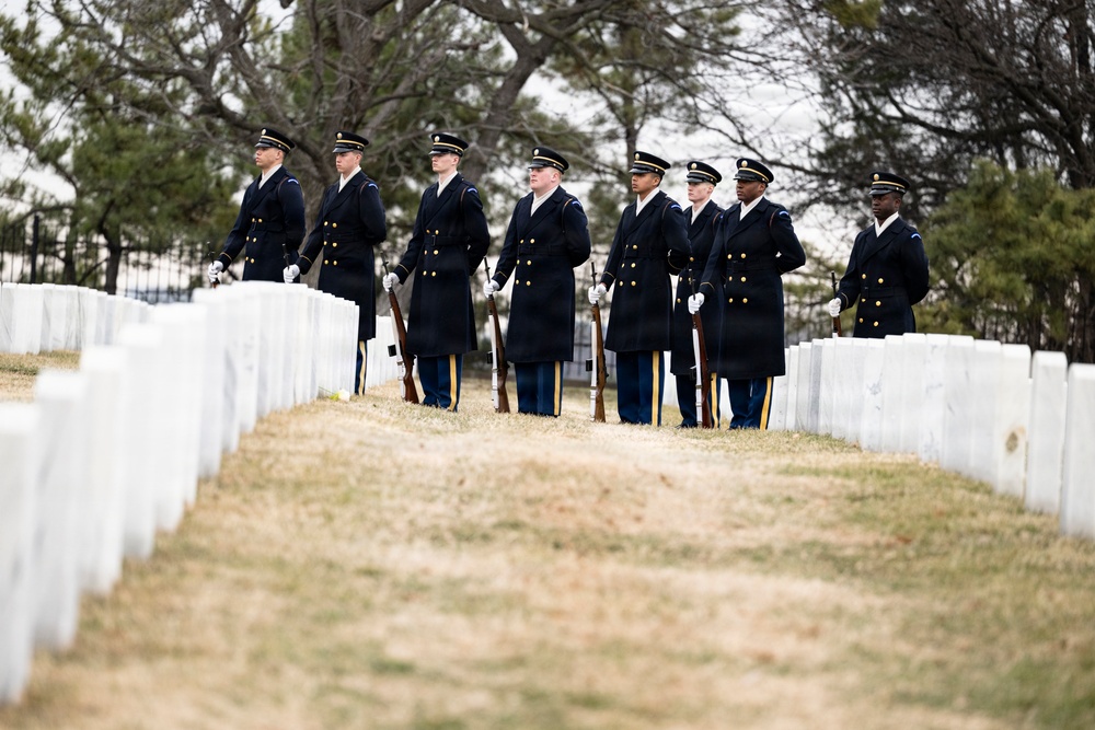 Military Funeral Honors are Conducted for U.S. Army Spc. 4th Class Michael Vinson in Section 71