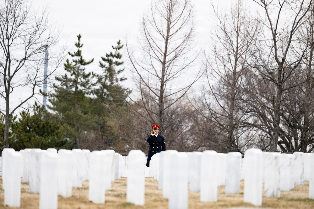 Military Funeral Honors are Conducted for U.S. Army Spc. 4th Class Michael Vinson in Section 71