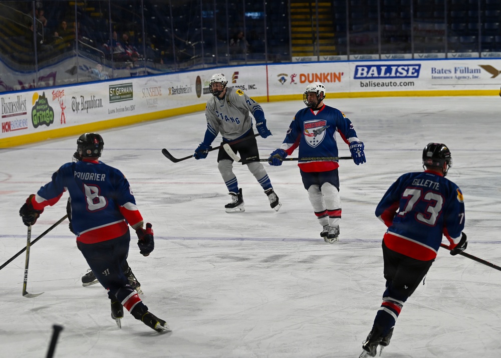 104th Fighter Wing Hockey Team celebrates 50th Anniversary, faces off in fourth “Battle of the Bases” against 103rd Airlift Wing