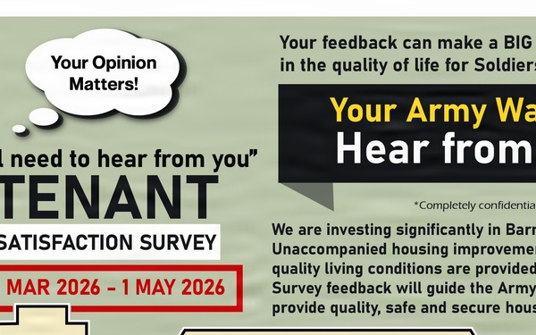 2026 Barracks Tenant Satisfaction Survey