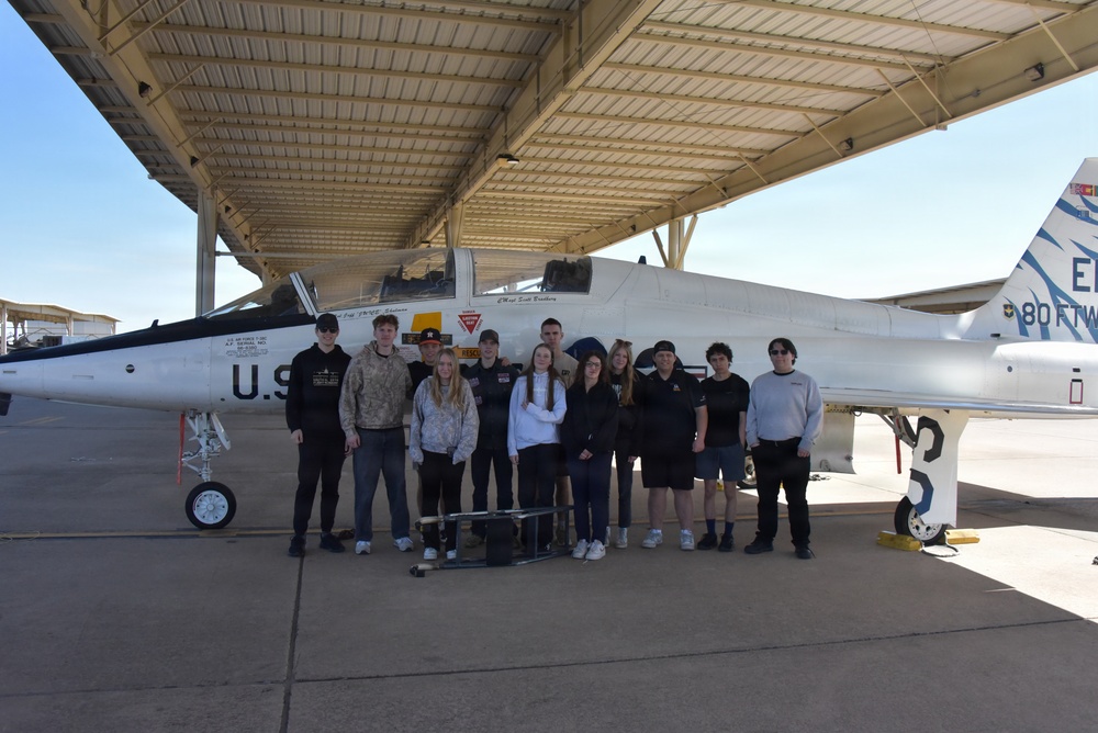 South Alberta Flight Academy students tour Sheppard Air Force Base