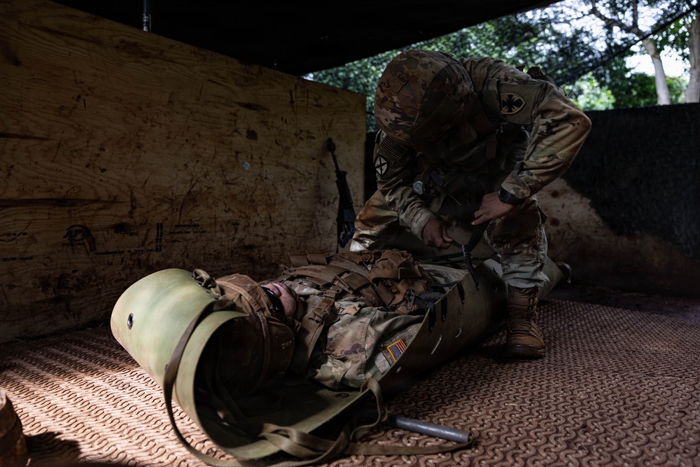 8th Theater Sustainment Command Soldiers Train for E3B Medical Lanes