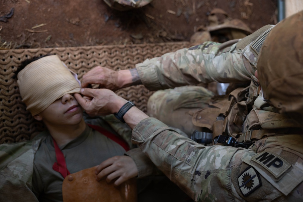 8th Theater Sustainment Command Soldiers Train for E3B Medical Lanes