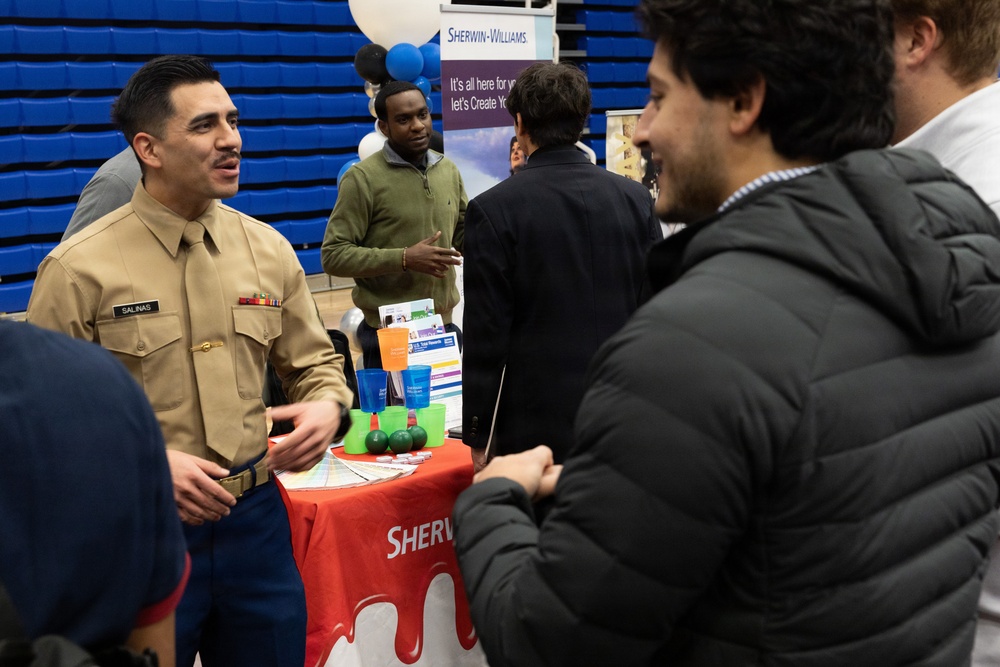 Marine flight simulator takes off from Elizabeth City State University Career Fair