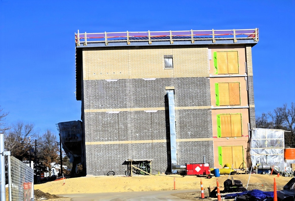 February 2026 construction operations for fiscal year 2024-funded $55.75 million Collective Training Officers Quarters Project at Fort McCoy