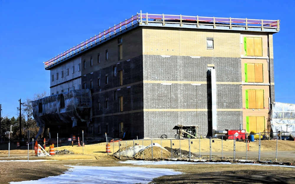 February 2026 construction operations for fiscal year 2024-funded $55.75 million Collective Training Officers Quarters Project at Fort McCoy