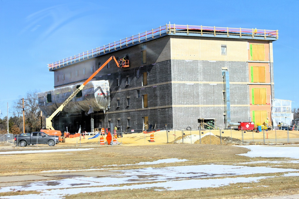 February 2026 construction operations for fiscal year 2024-funded $55.75 million Collective Training Officers Quarters Project at Fort McCoy