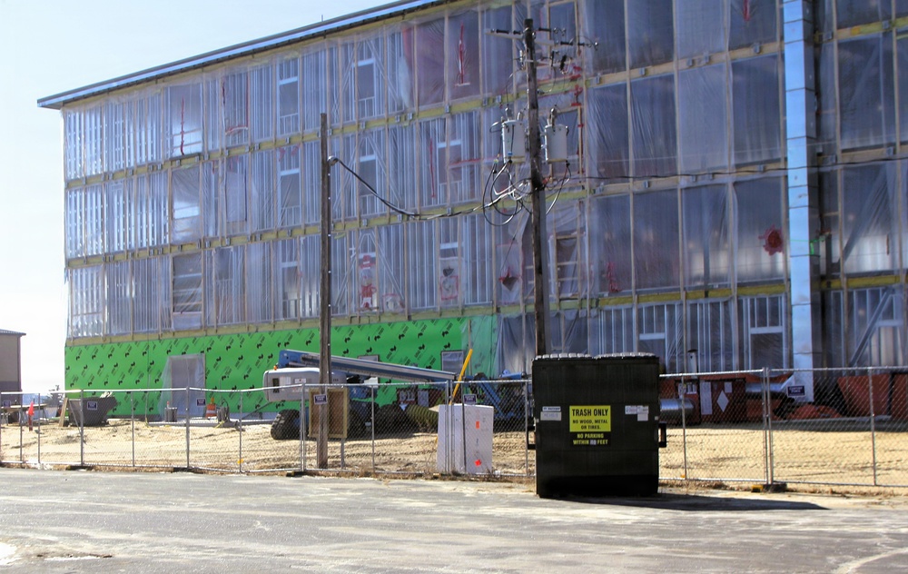 February 2026 construction operations for fiscal year 2024-funded $55.75 million Collective Training Officers Quarters Project at Fort McCoy