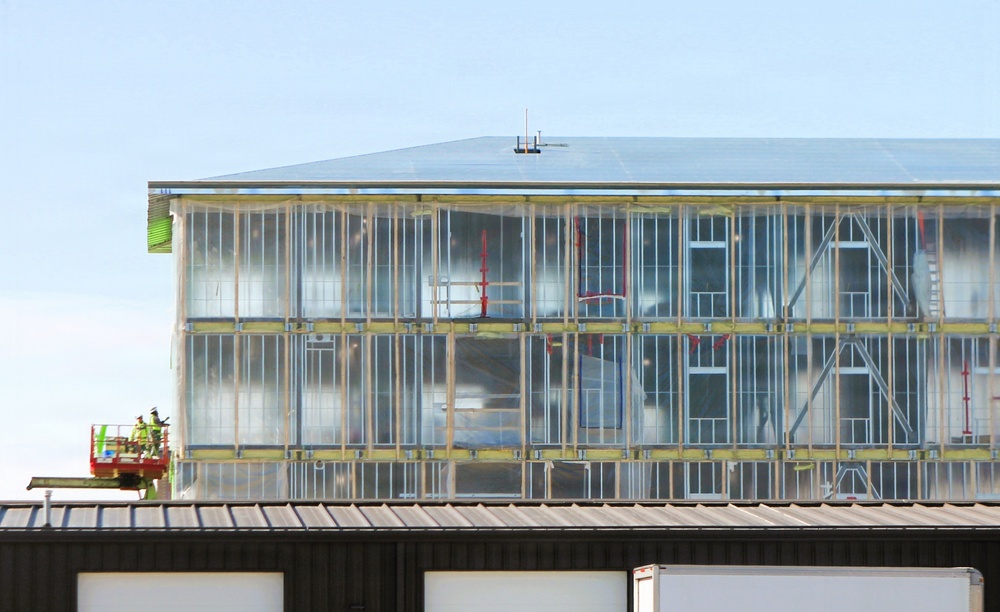 February 2026 construction operations for fiscal year 2024-funded $55.75 million Collective Training Officers Quarters Project at Fort McCoy