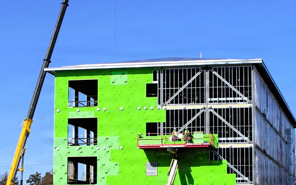 February 2026 construction operations for fiscal year 2024-funded $55.75 million Collective Training Officers Quarters Project at Fort McCoy