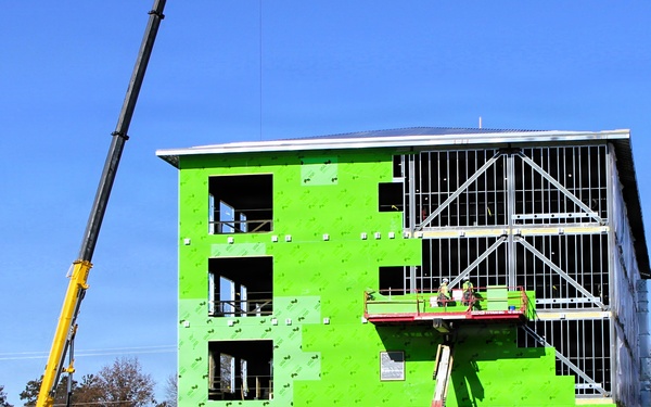 February 2026 construction operations for fiscal year 2024-funded $55.75 million Collective Training Officers Quarters Project at Fort McCoy