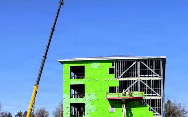 February 2026 construction operations for fiscal year 2024-funded $55.75 million Collective Training Officers Quarters Project at Fort McCoy