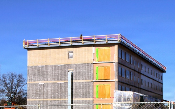 February 2026 construction operations for fiscal year 2024-funded $55.75 million Collective Training Officers Quarters Project at Fort McCoy