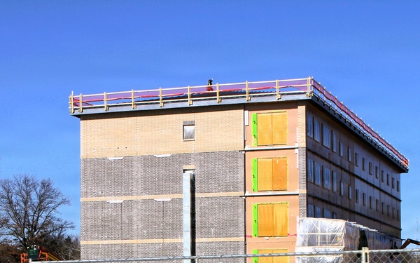 February 2026 construction operations for fiscal year 2024-funded $55.75 million Collective Training Officers Quarters Project at Fort McCoy