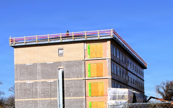 February 2026 construction operations for fiscal year 2024-funded $55.75 million Collective Training Officers Quarters Project at Fort McCoy