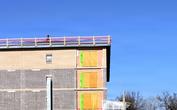 February 2026 construction operations for fiscal year 2024-funded $55.75 million Collective Training Officers Quarters Project at Fort McCoy