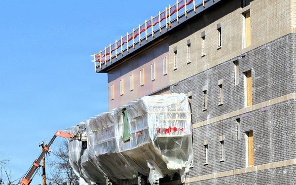 February 2026 construction operations for fiscal year 2024-funded $55.75 million Collective Training Officers Quarters Project at Fort McCoy