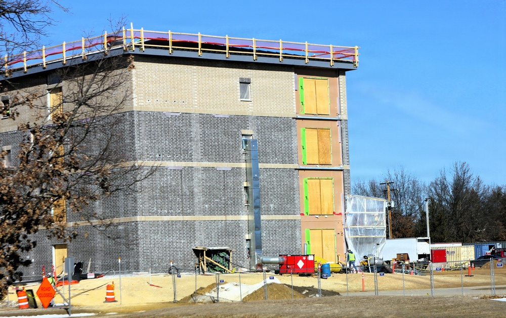 February 2026 construction operations for fiscal year 2024-funded $55.75 million Collective Training Officers Quarters Project at Fort McCoy