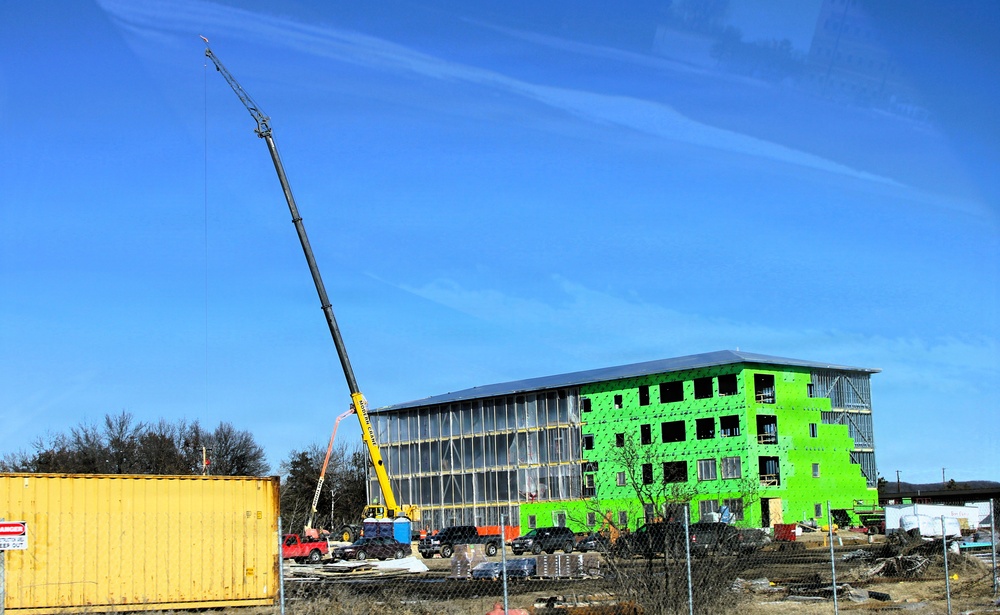 February 2026 construction operations for fiscal year 2024-funded $55.75 million Collective Training Officers Quarters Project at Fort McCoy