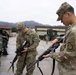 Soldiers perform weapons checks before departure