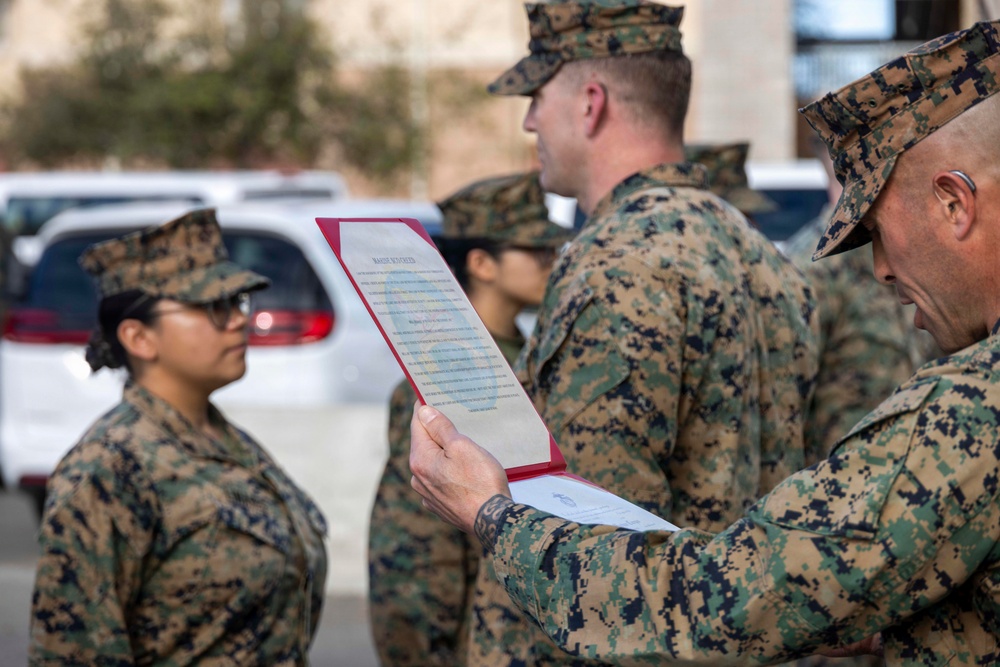 13th MEU holds March Promotion Ceremonies