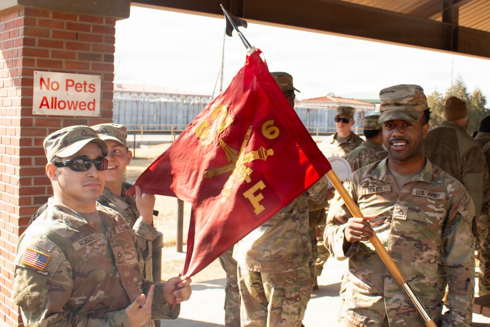 Soldiers of 6-52 Present their Guidon at State of BDE