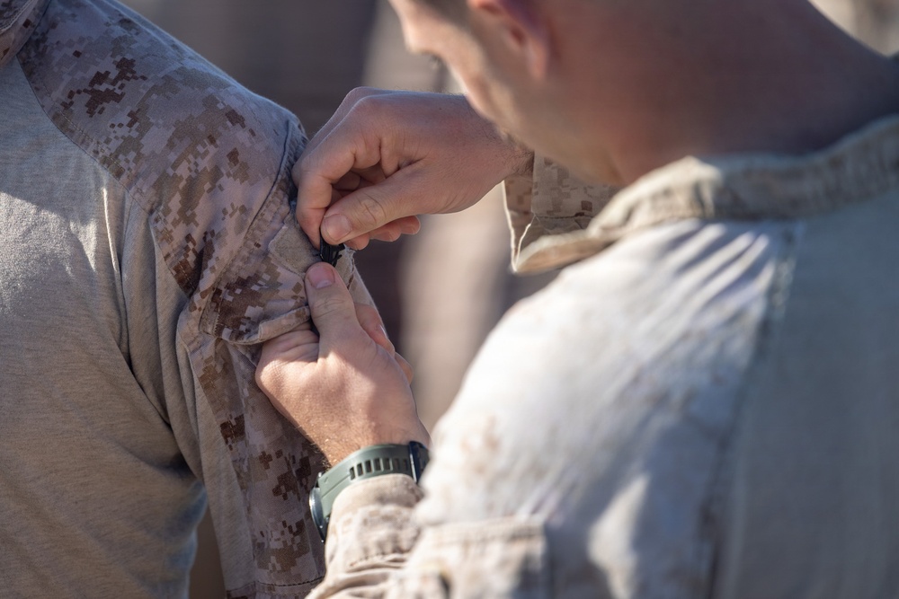 BLT 3/5 Marine gets Promoted at Sea