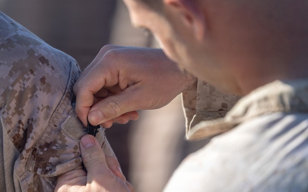 BLT 3/5 Marine gets Promoted at Sea