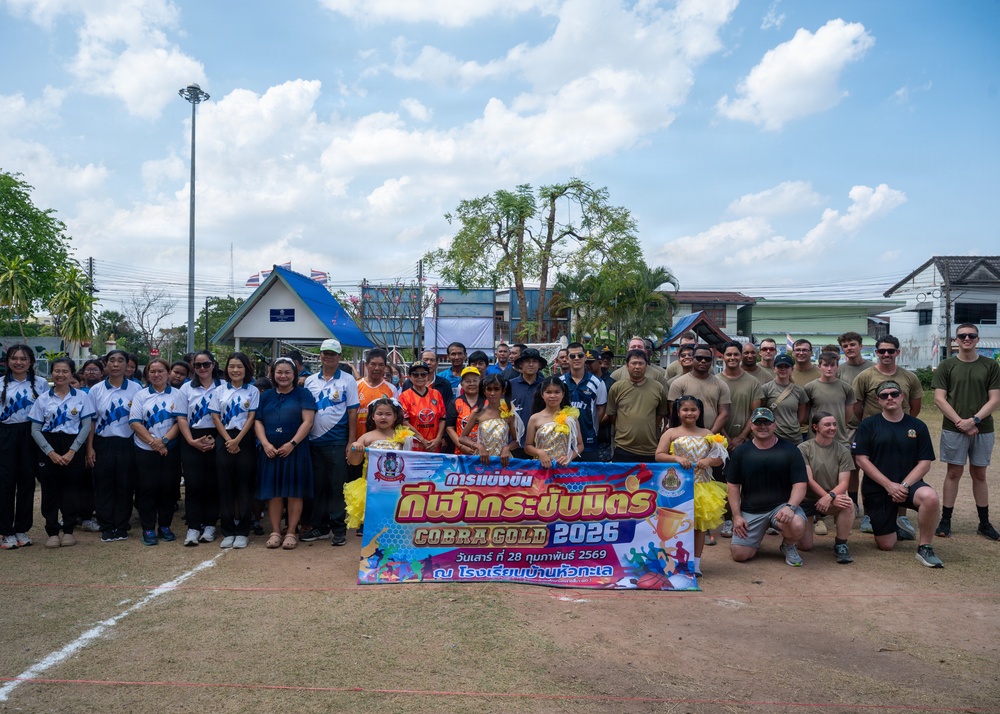 U.S. Military members participate in sports day during Exercise Cobra Gold 2026