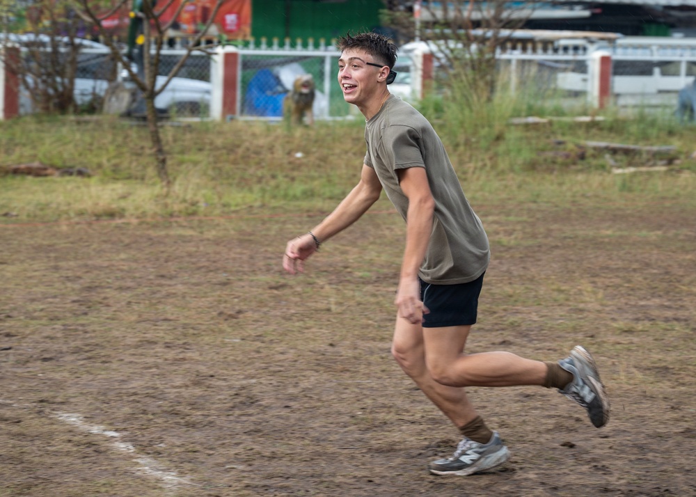 U.S. Military members participate in sports day during Exercise Cobra Gold 2026