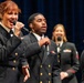 Chief Musician Maia Rodriguez performs at the Patriots Theatre at Trenton War Memorial during the US Navy Bands Sea Chanters National Tour