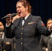 Musician 1st Class Michaela Ford performs at the Patriots Theatre at Trenton War Memorial during the US Navy Bands Sea Chanters National Tour