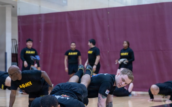 HHC Soldiers conduct CPT physical training at Camp Humphreys