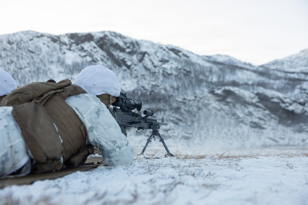 CORE26 | U.S. Marines and Sailors Hone Arctic Combat Skills with Live-Fire Machine Gun Range