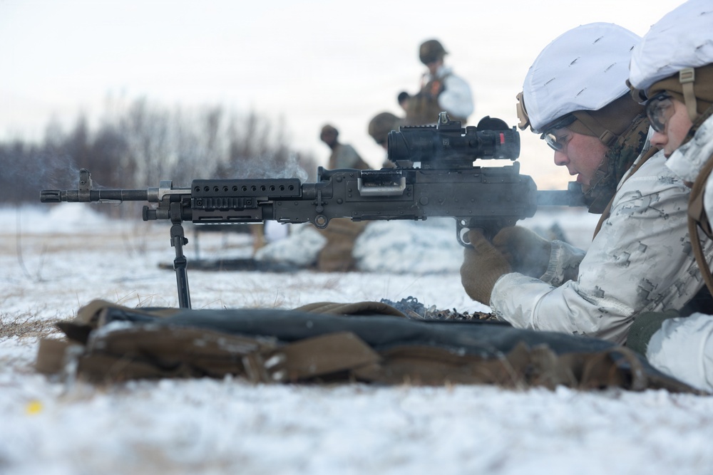 CORE26 | U.S. Marines and Sailors Hone Arctic Combat Skills with Live-Fire Machine Gun Range