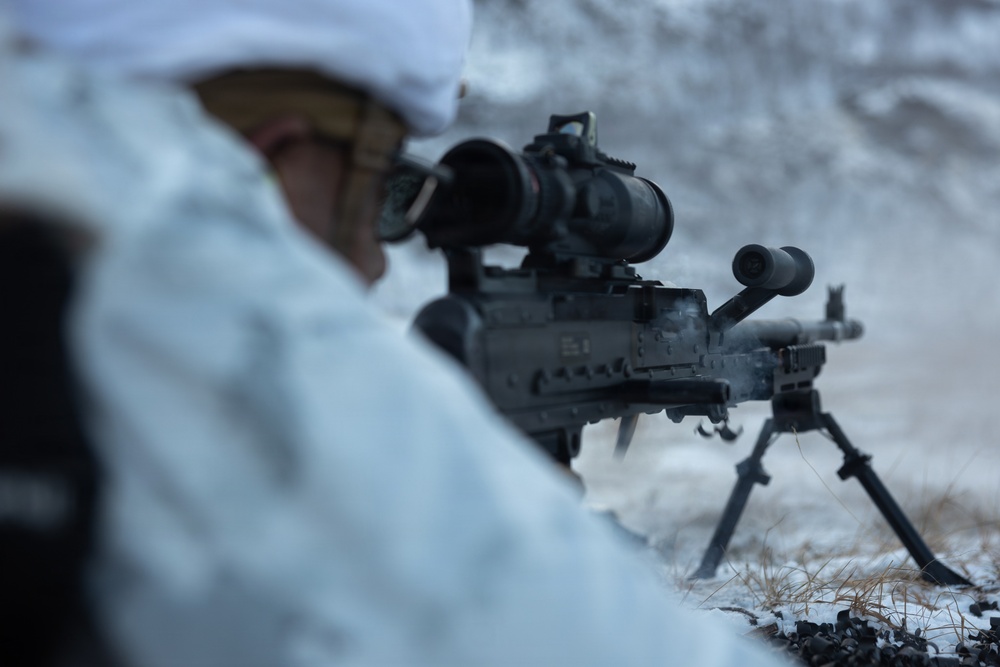 CORE26 | U.S. Marines and Sailors Hone Arctic Combat Skills with Live-Fire Machine Gun Range