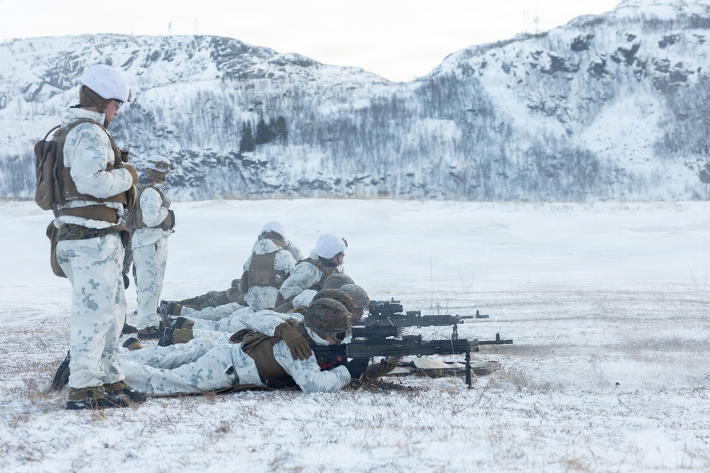 CORE26 | U.S. Marines and Sailors Hone Arctic Combat Skills with Live-Fire Machine Gun Range