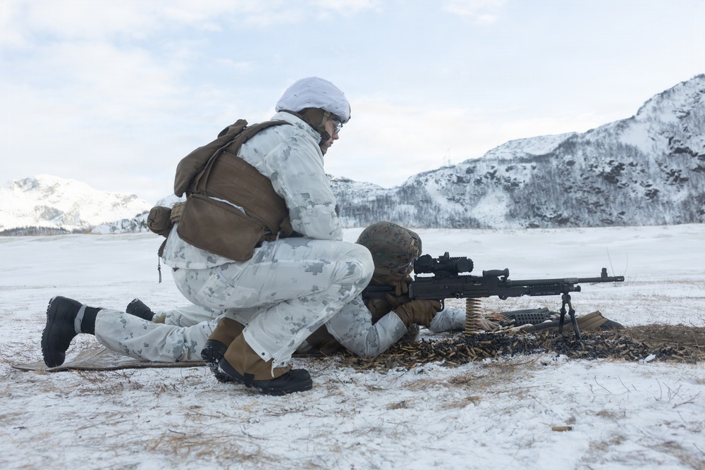 CORE26 | U.S. Marines and Sailors Hone Arctic Combat Skills with Live-Fire Machine Gun Range
