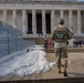 Mississippi National Guard Soldiers patrol at the Lincoln Memorial
