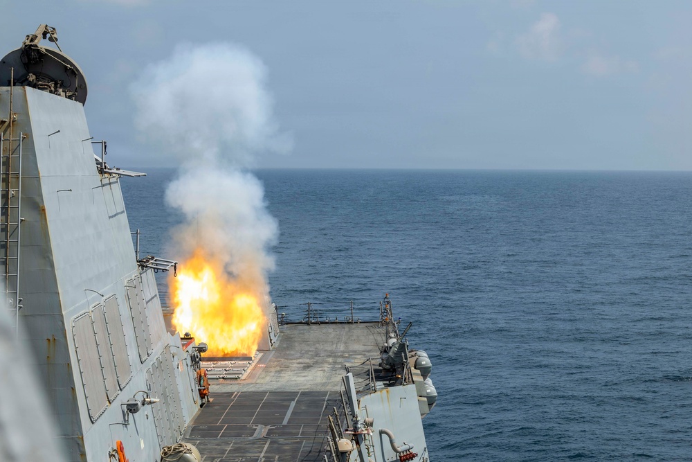 USS Delbert D. Black (DDG 119) Fires a Tomahawk Land Attack Missile