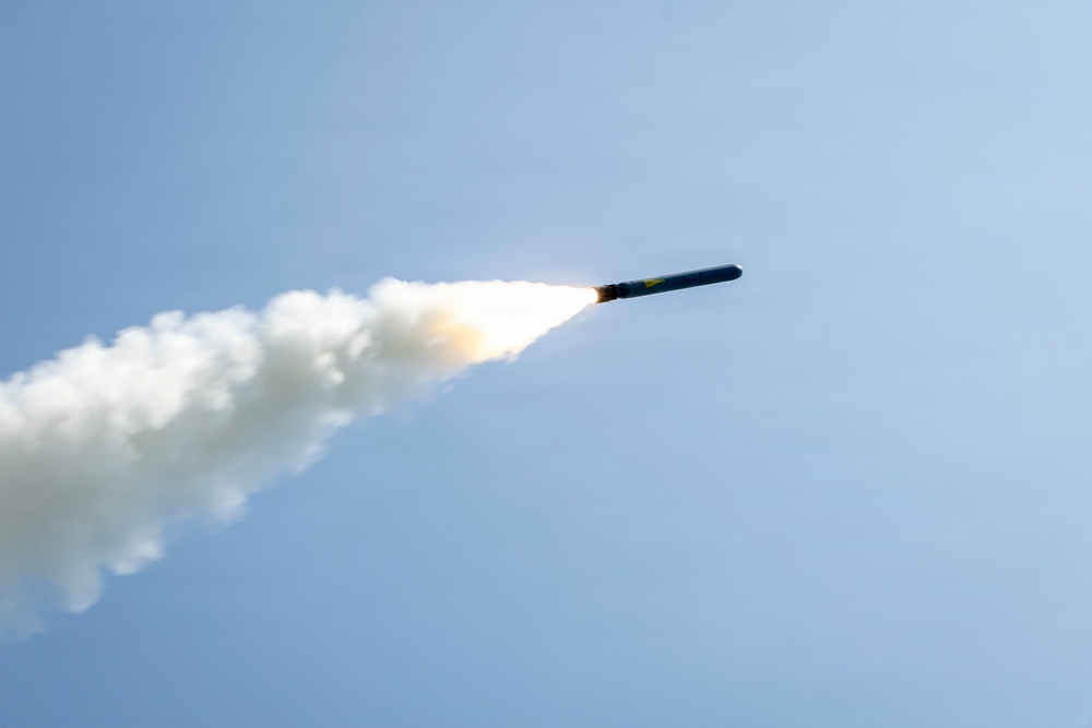 USS Delbert D. Black (DDG 119) Fires a Tomahawk Land Attack Missile