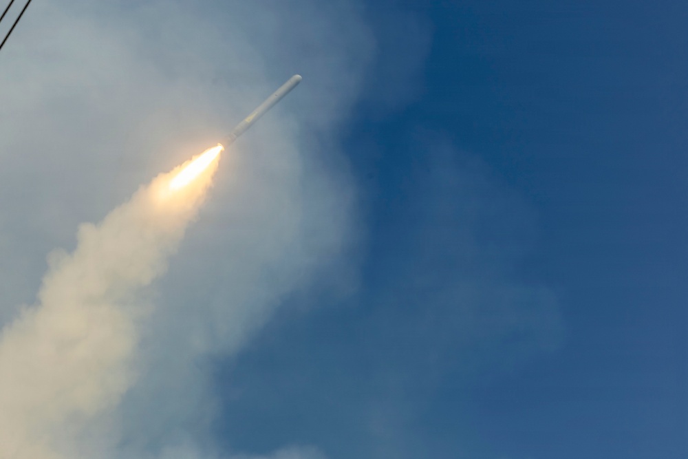 USS Delbert D. Black (DDG 119) Fires a Tomahawk Land Attack Missile