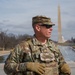 A Mississippi National Guard Soldier patrols at the Lincoln Memorial