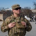 A Mississippi National Guard Soldier patrols at the Lincoln Memorial