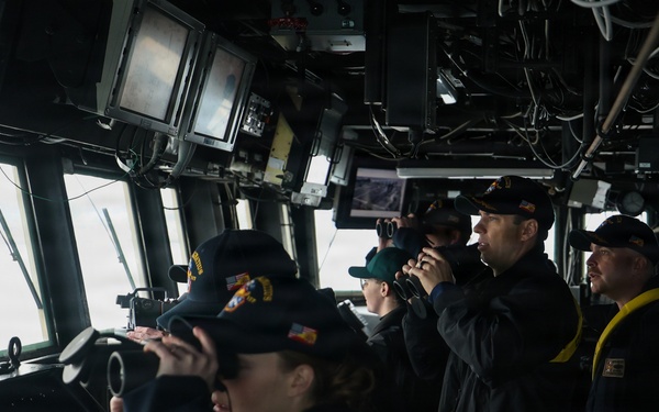 USS Paul Ignatius (DDG 117) transits through the waterways of His Majesty’s Naval Base Clyde, Scotland