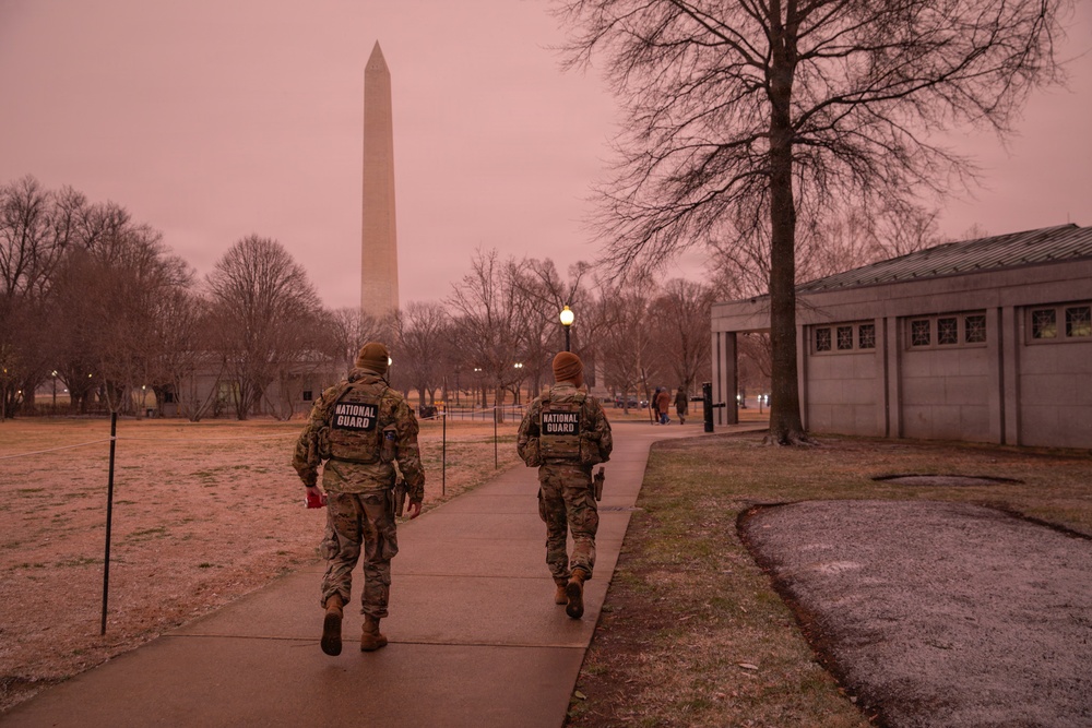 Mississippi National Guard Soldiers patrol in Washington, D.C.