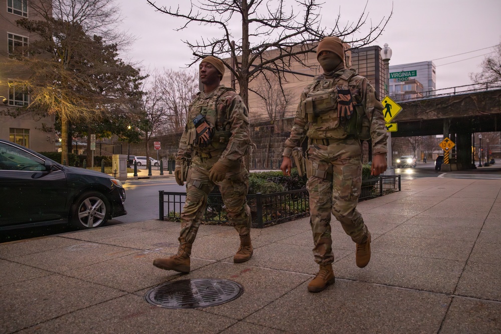 Mississippi National Guard Soldiers patrol in Washington, D.C.