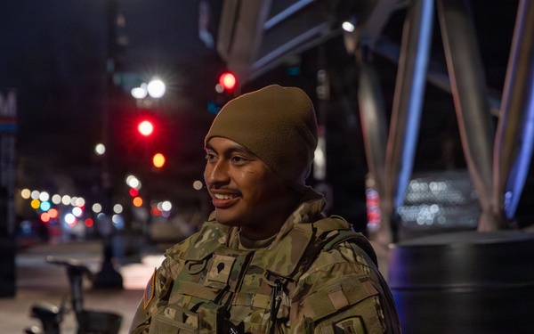 Mississippi National Guard Soldiers patrol in Washington, D.C.