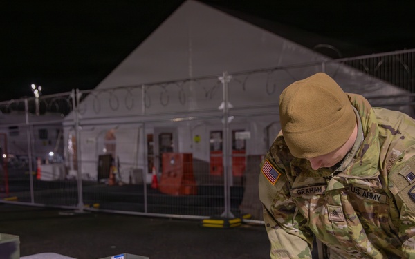 Mississippi National Guard Soldiers return from patrol in Washington, D.C.