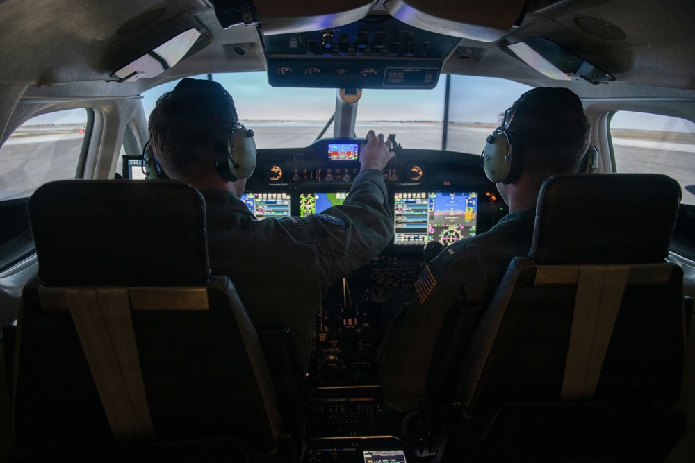 Student Naval Aviators Train Using Simulators